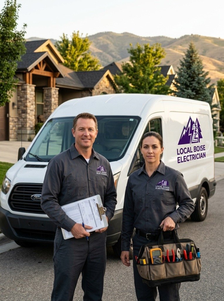 Local Boise Electricians with Service Vehicle